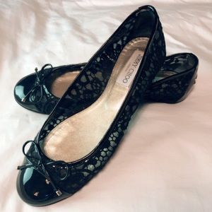 Jimmy Choo Lace Flats- Waltz Lace & Patent Leather
